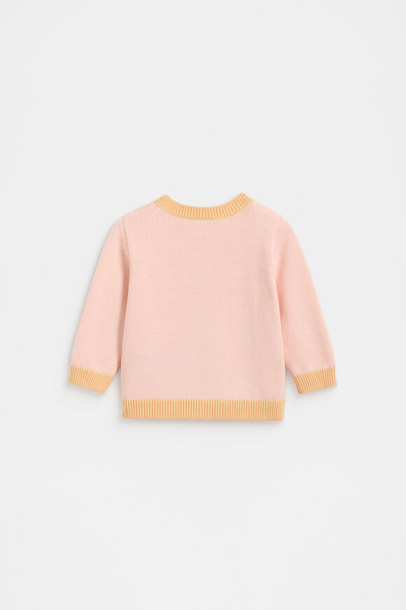 Colourblock Knit Cardigan  Pretty Pink  hi-res