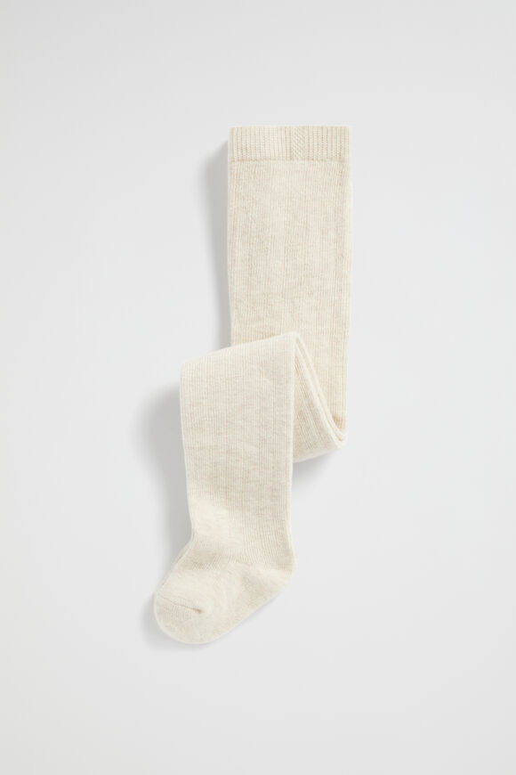 Baby Rib Tight  Oat Marle  hi-res