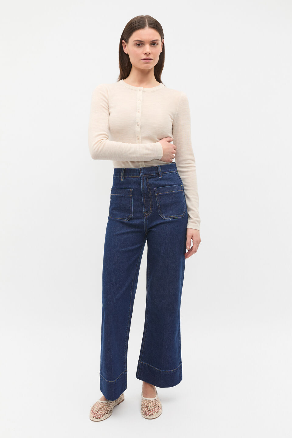 Australian Merino Cardigan  Oat Marle