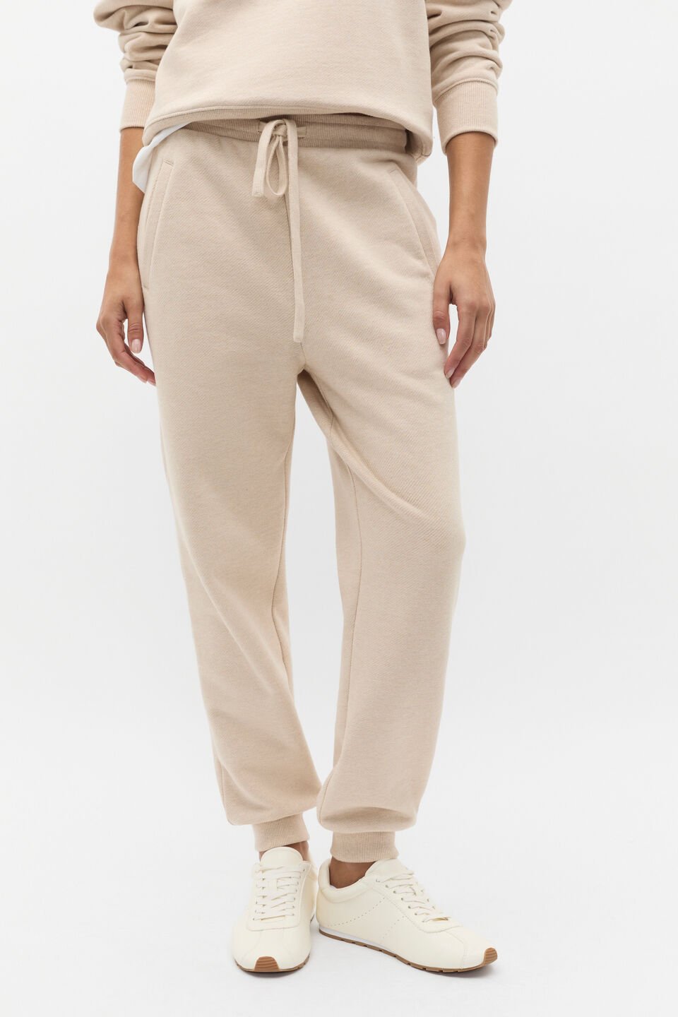 Terry Jogger Pant  Latte Marle
