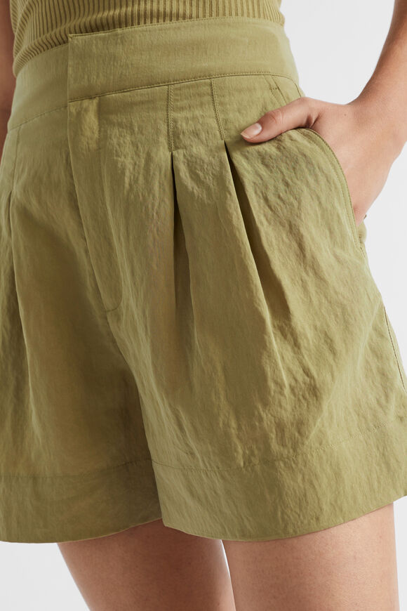 Textured Pleat Short  Pistachio  hi-res