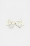 Gold Trim Bow Head Band  White  hi-res