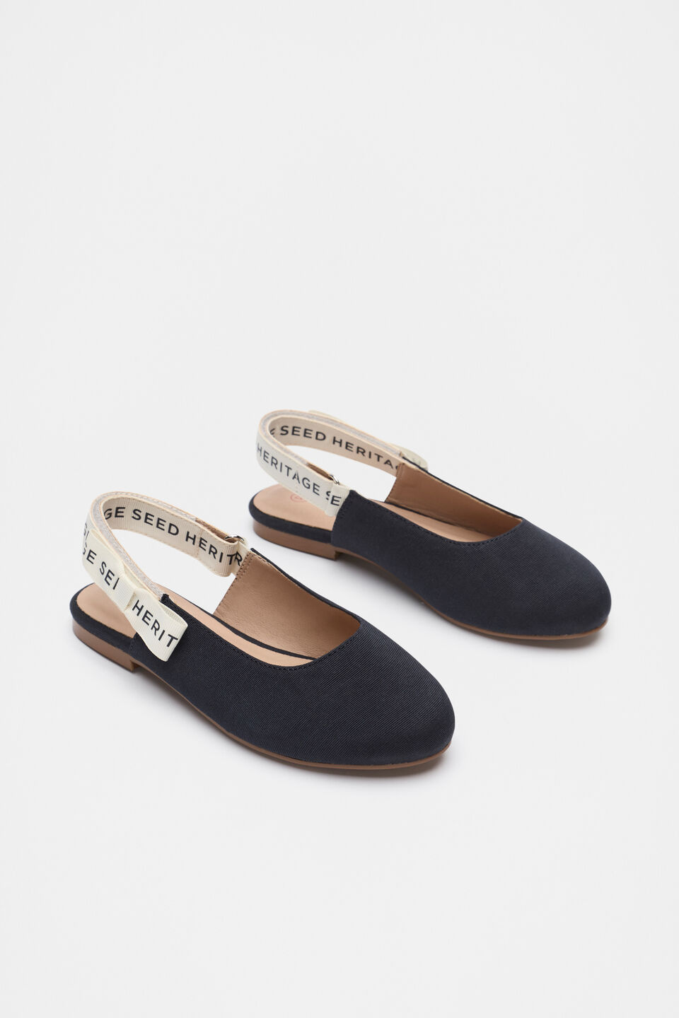 Heritage Slingback Ballet  New Navy
