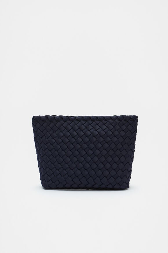 Woven Textured Pouch  Twilight Blue  hi-res