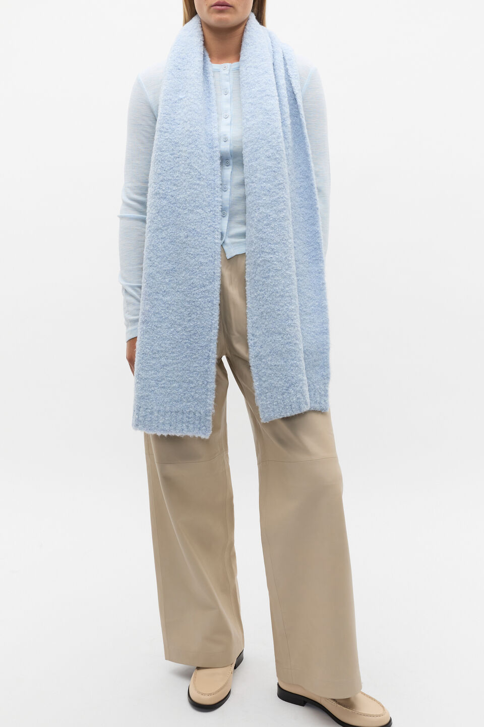 Boucle Scarf  Ice Blue Marle