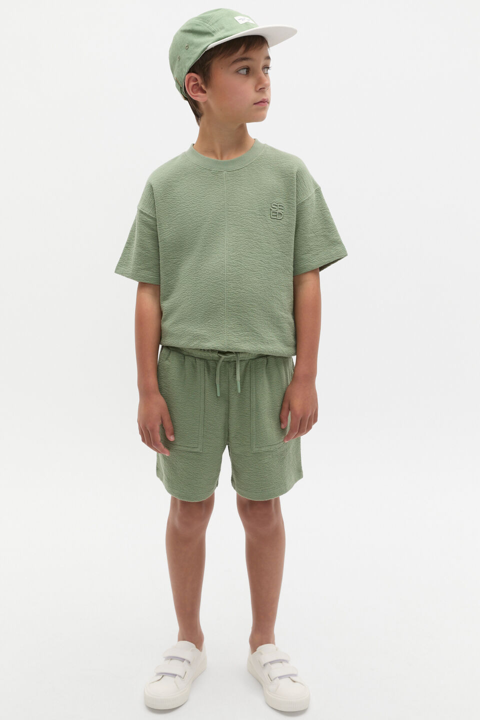 Relaxed Track Tee  Cactus