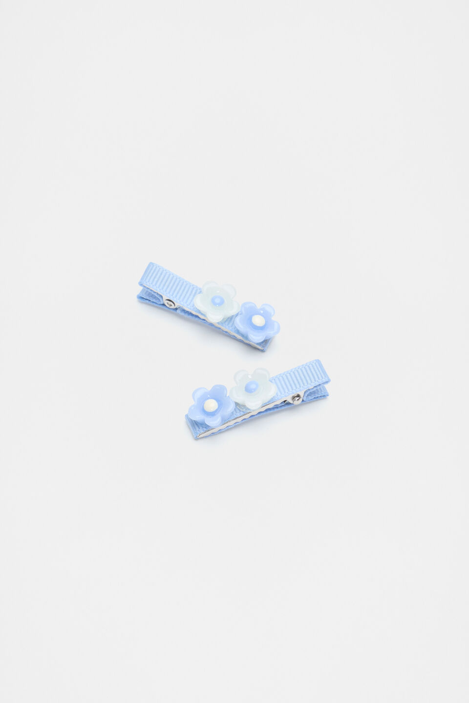 Mini Flower Duck Clips  Luna Blue