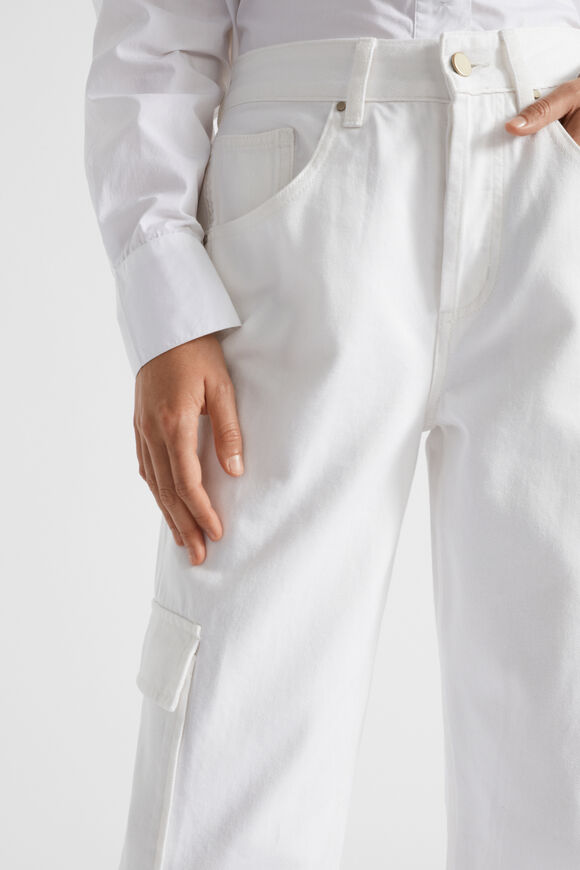 Denim Cargo Pant  Cloud Cream  hi-res