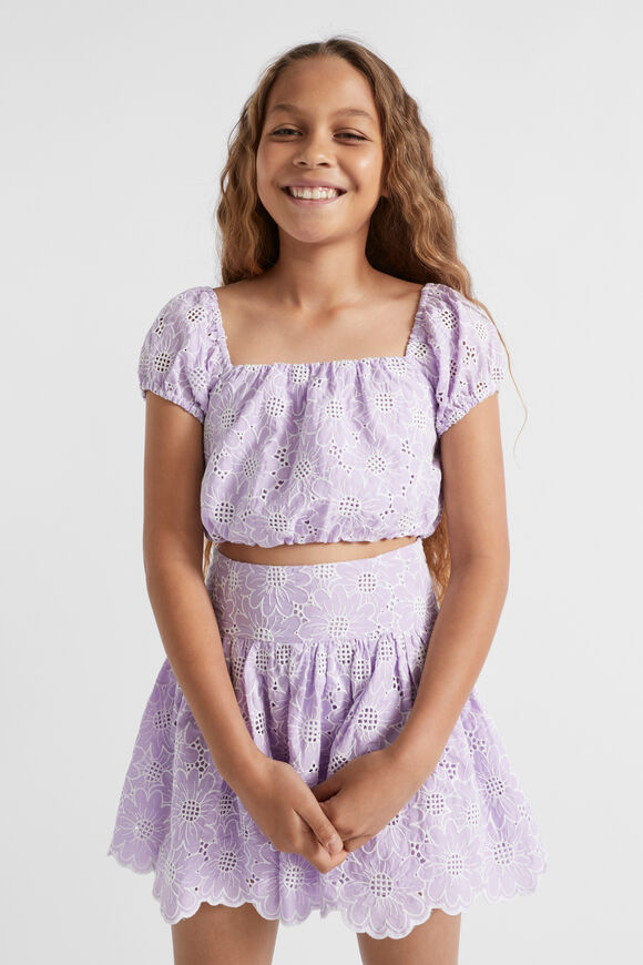 Cutwork Top  Pale Lavender  hi-res