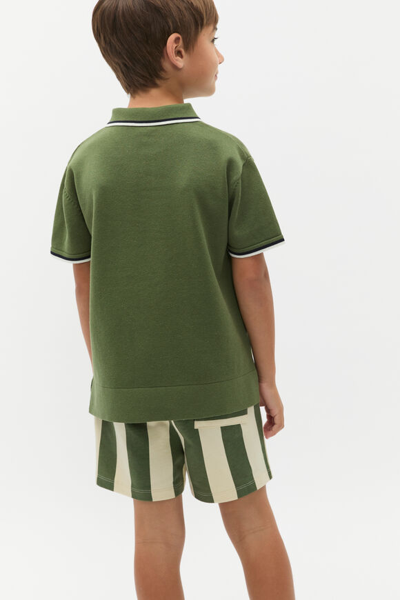 Knit Logo Polo  Dark Sage  hi-res