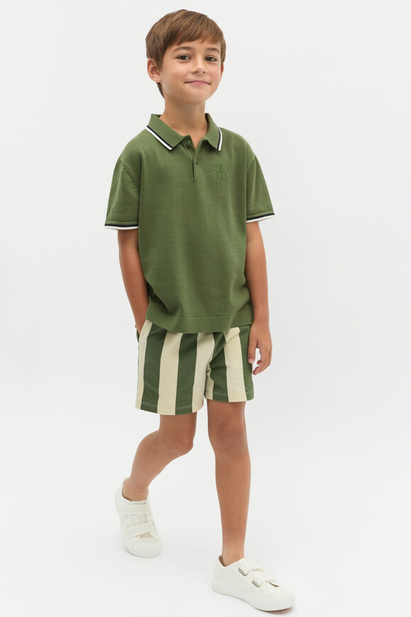 Knit Logo Polo  Dark Sage  hi-res