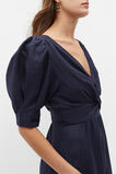 Linen Twist Front Midi Dress  Midnight Sky  hi-res
