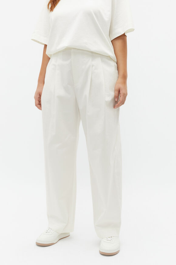 Cotton Barrel Leg Pant  Cloud Cream  hi-res