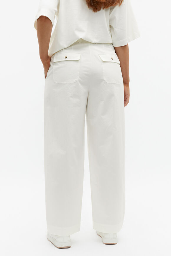 Cotton Barrel Leg Pant  Cloud Cream  hi-res
