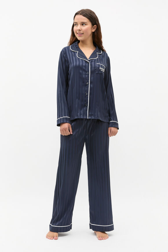 Satin Pyjama  New Navy  hi-res