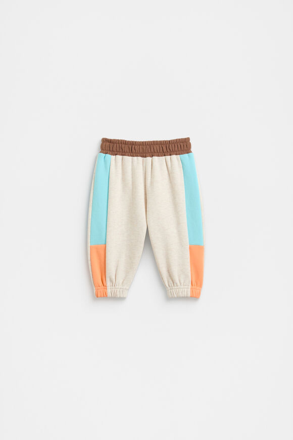 Colourblock Track Pant  Sand Marle  hi-res