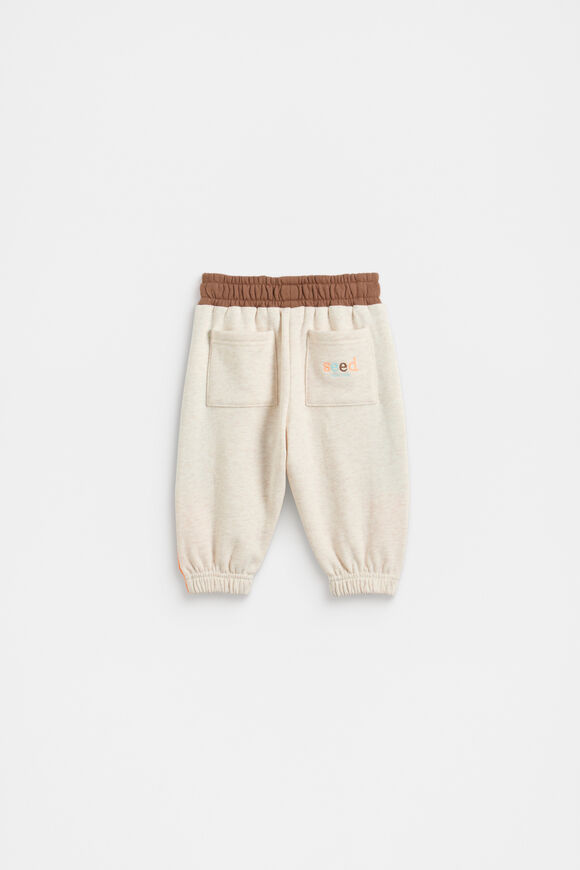 Colourblock Track Pant  Sand Marle  hi-res