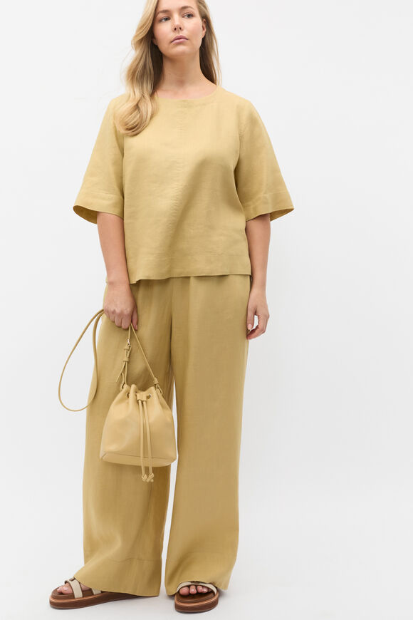 Core Linen Casual Tie Pant  Honey  hi-res