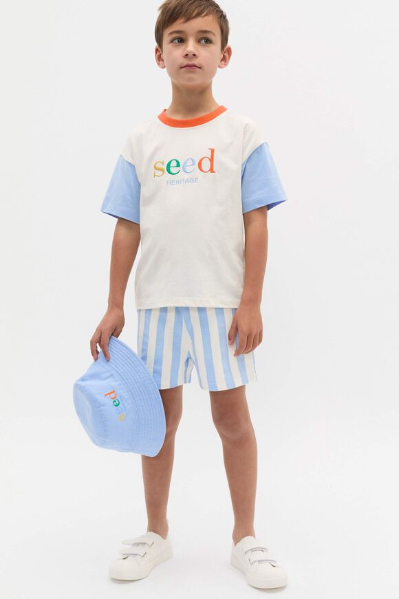 Core Stripe Track Short  Luna Blue  hi-res