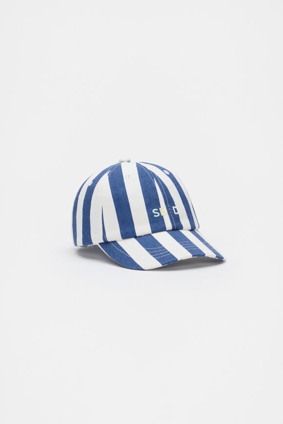 Stripe Cap  Washed Navy Stripe  hi-res