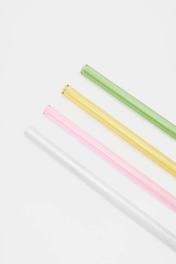Selene Glass Straw Set of 4  Multi  hi-res