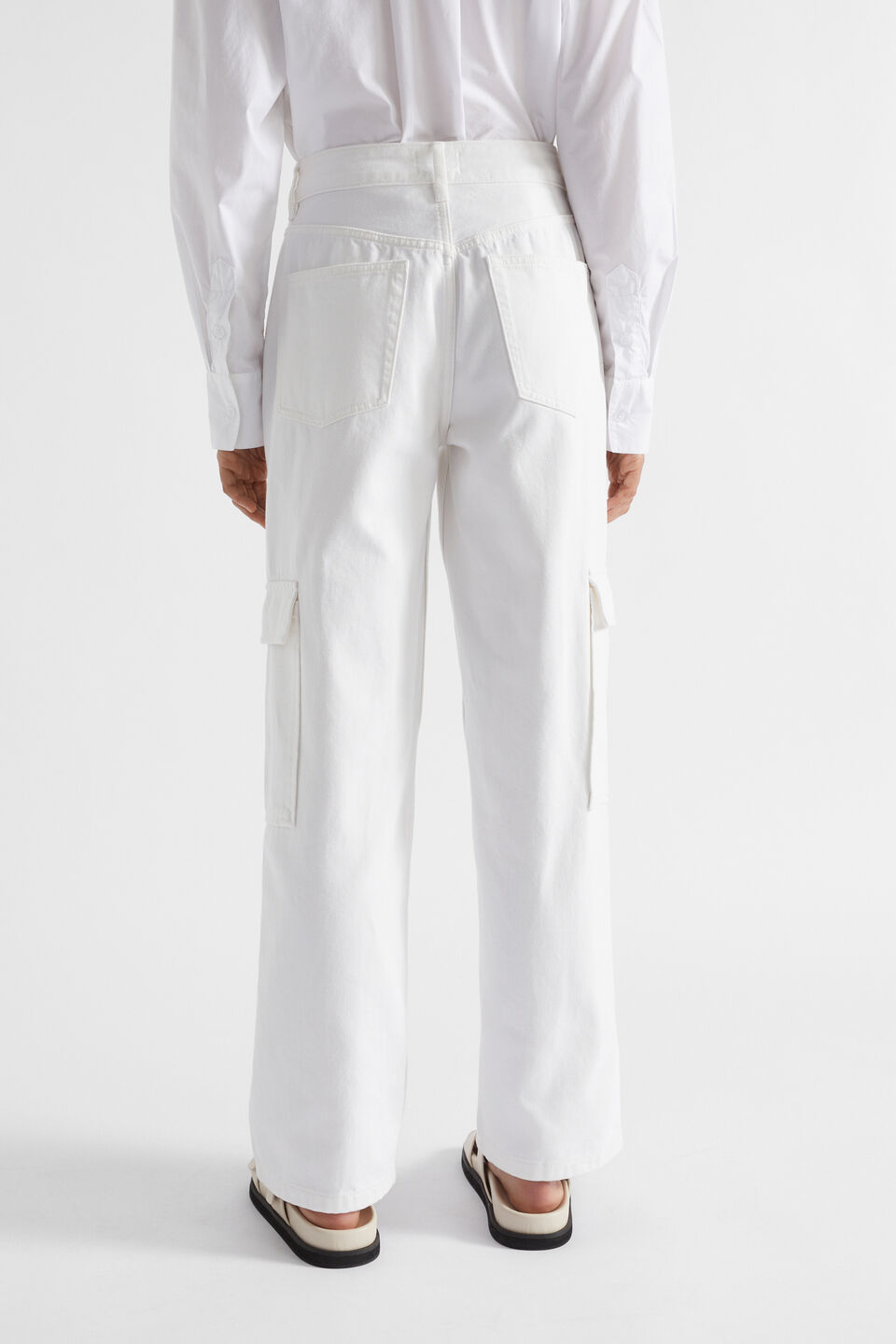 Denim Cargo Pant  Cloud Cream