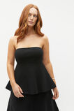 Crepe Knit Strapless Top  Black  hi-res