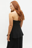 Crepe Knit Strapless Top  Black  hi-res