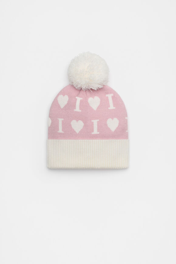 Heart Initial Beanie  I  hi-res