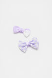 Check Logo Bow Duck Clips Duo  Lavender  hi-res