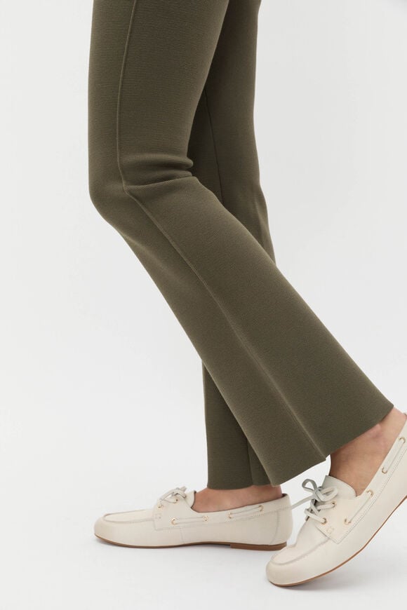 Crepe Knit Pintuck Pant  Olive Leaf  hi-res