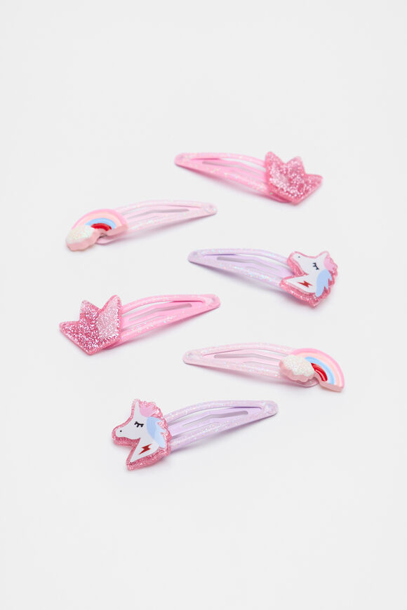 Rainbow Unicorn Glitter Snap Pack  Multi  hi-res