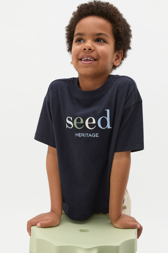 Core Oversized Logo Tee  Midnight Blue  hi-res