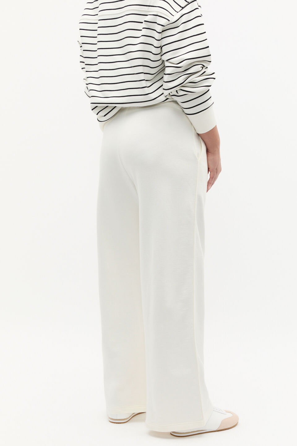 Heritage Wide Leg Track Pant  Cloud Cream