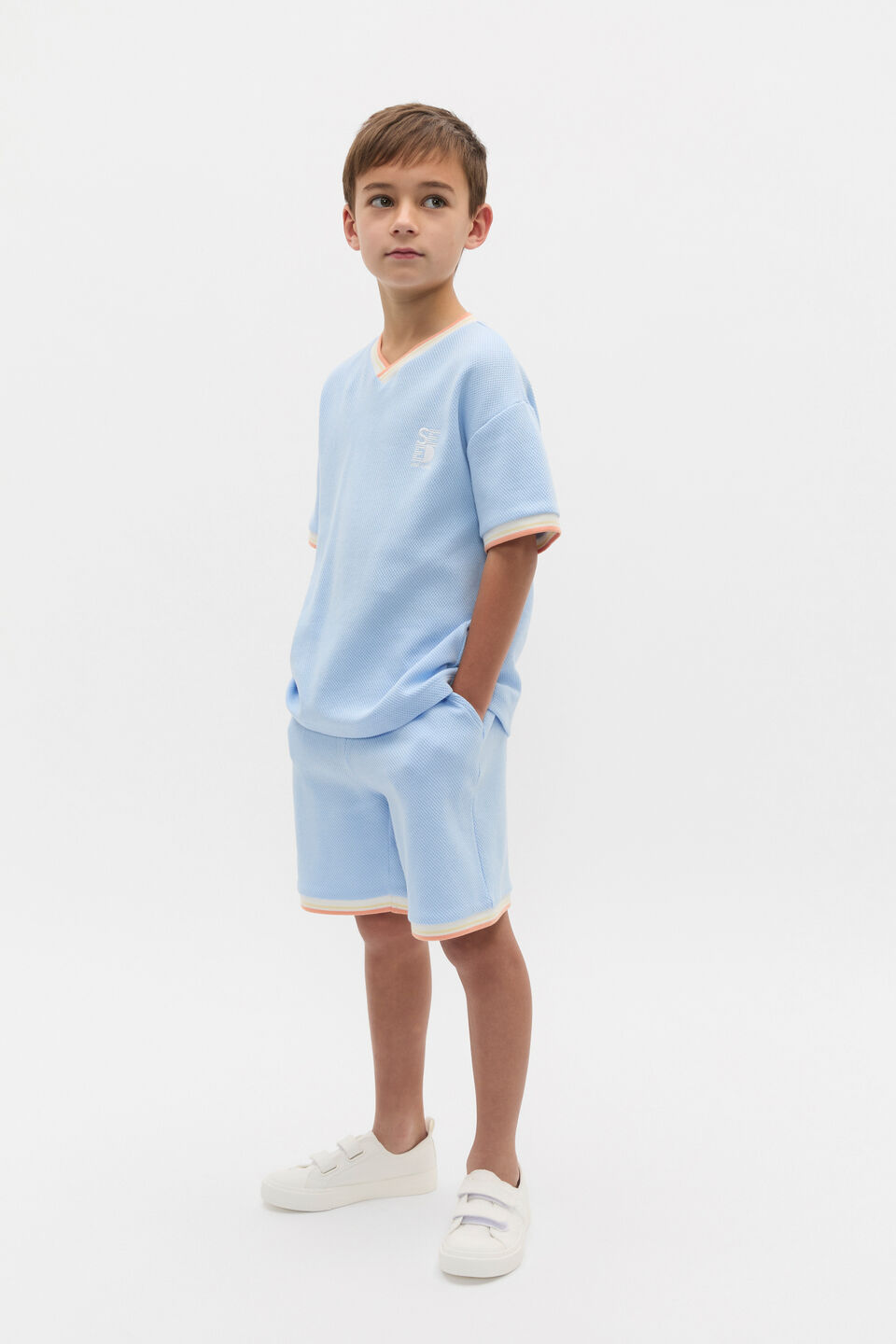 Longline Sports Short  Luna Blue