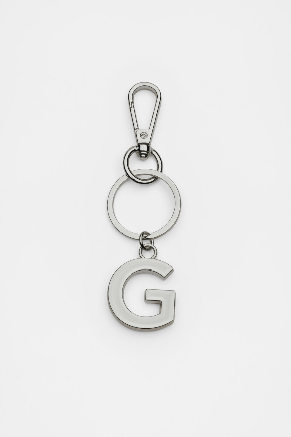 Silver Initials Keyring  G