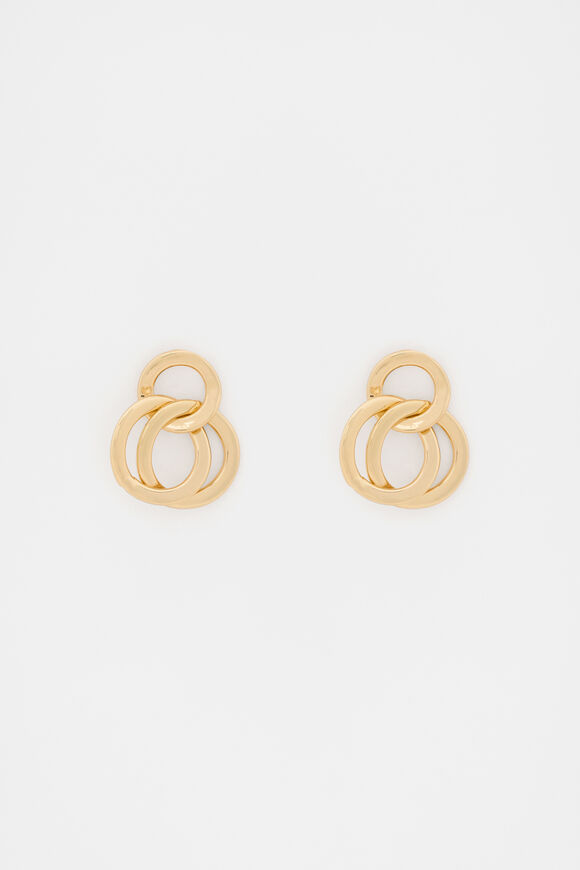 Small Links Drop Earring  Gold  hi-res