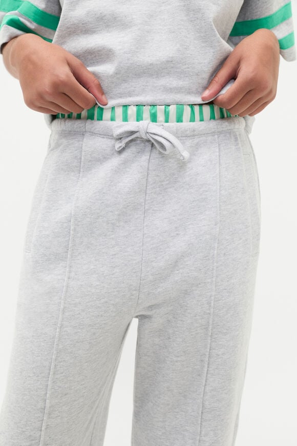 Pin Tuck Track Pant  Cloud Grey Marle  hi-res