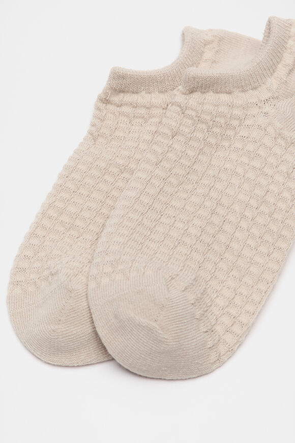 Waffle Sneaker Sock  Light Cookie  hi-res