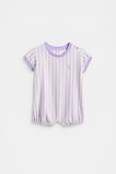 Stripe Terry Romper  Bright Lavender  hi-res