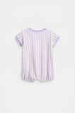 Stripe Terry Romper  Bright Lavender  hi-res