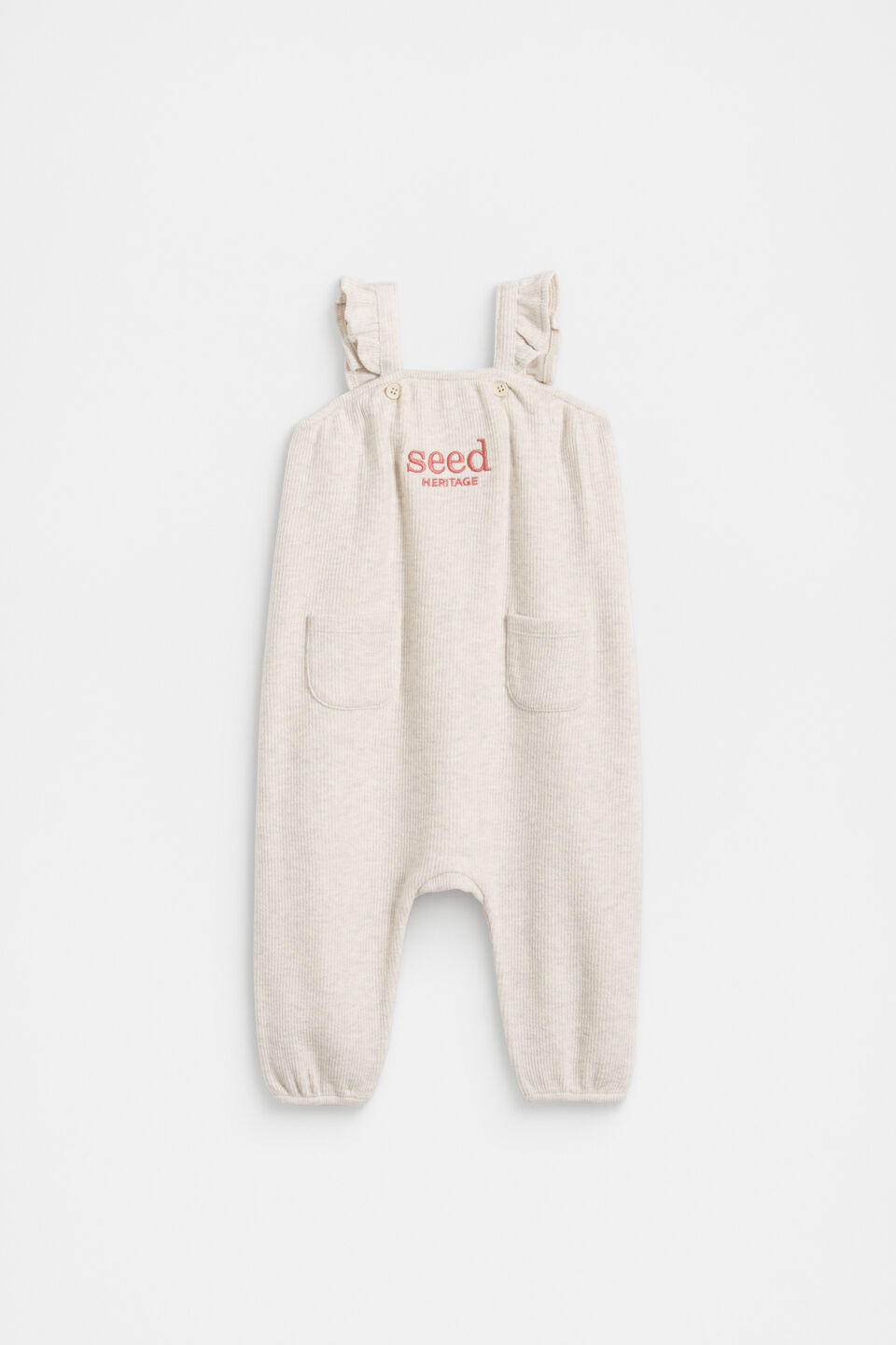 Logo Frill Overall  Cream Marle