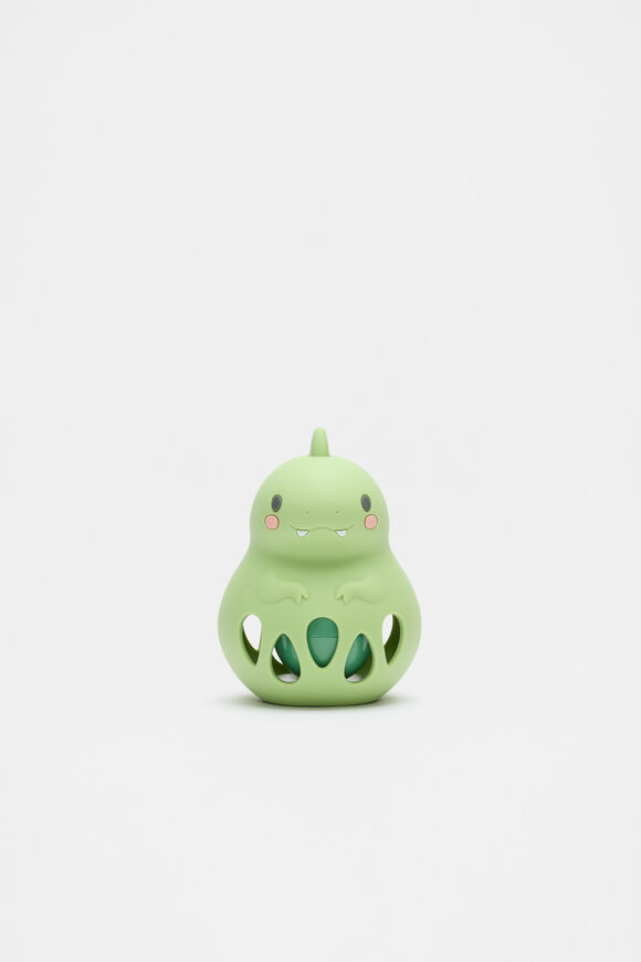 Dino Silicone Rattle  Green  hi-res