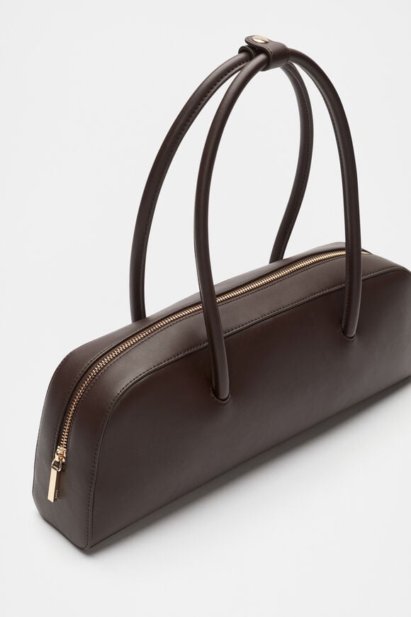 Structured Shoulder bag  Chocolate  hi-res