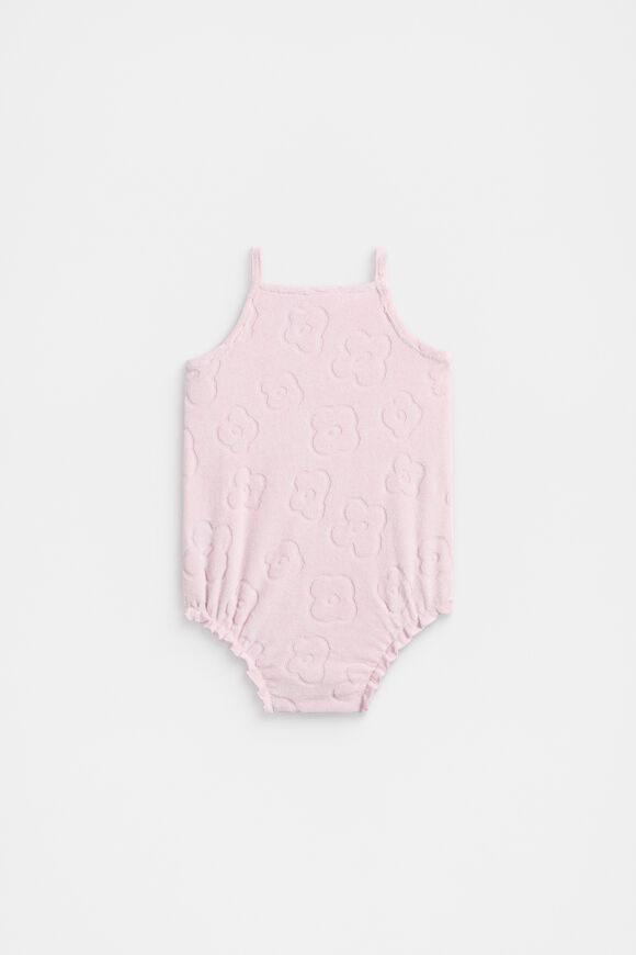 Terry Flower Romper  Berry  hi-res