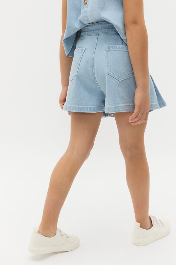 Pleat Denim Skort  Light Wash  hi-res