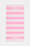 Beach Towel  Candy Pink Stripe  hi-res