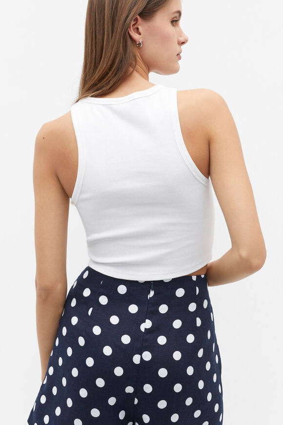 Cropped Rib Tank  Whisper White  hi-res