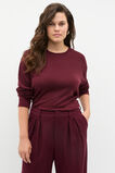 Australian Merino Relaxed Top  Plum Red  hi-res