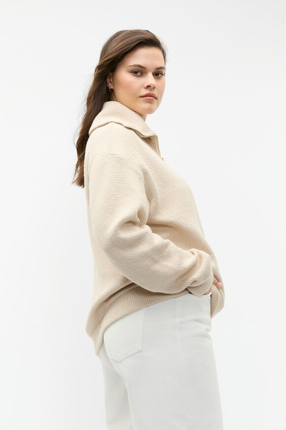 Textured Twist Sweat  Oat Twist  hi-res